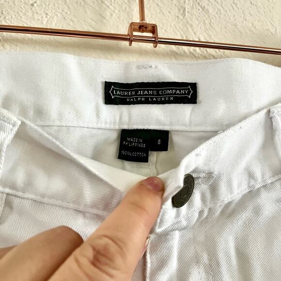 Vintage Ralph Lauren White Capri Jeans Pants Size 8 - Picture 3 of 6